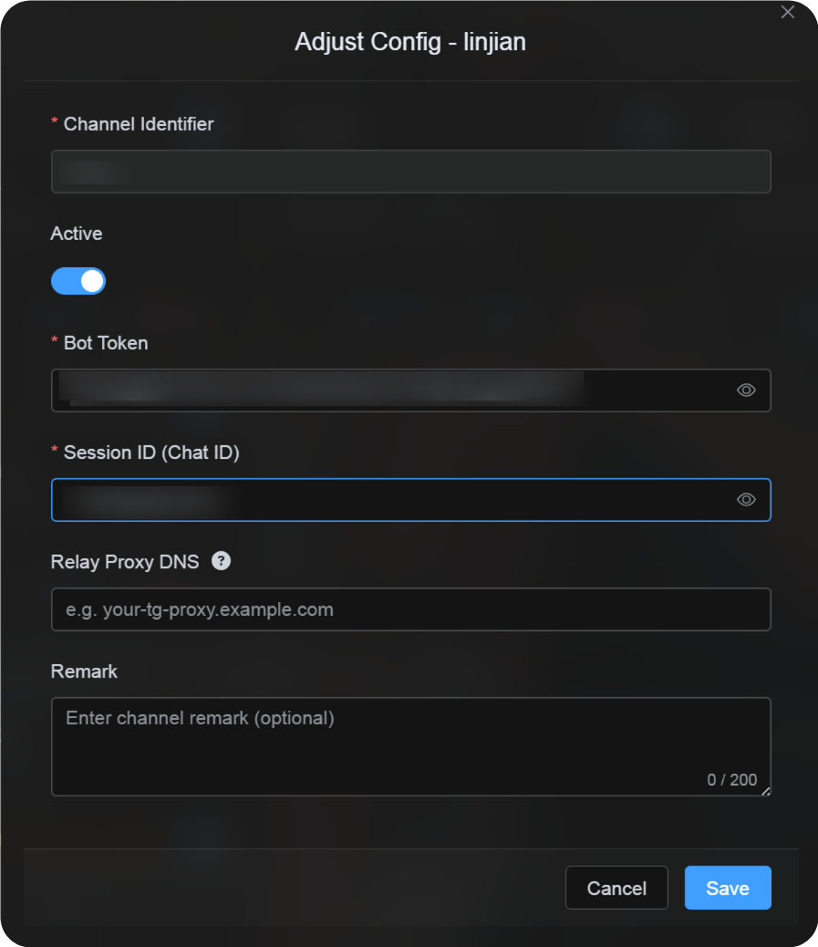 Edit the configuration